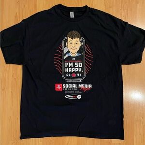 'I'm So Happy' Black Graphic Tee